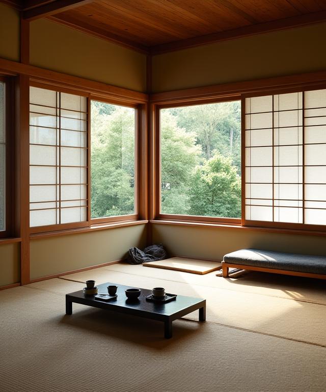 静かな光が差し込む夢工芸の茶室